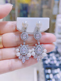 Pivoine Milano Sterling Silver and Crystal Bridal Earclips 157