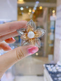 Lunachat Sterling Silver and Crystal Pearl Brooch Milano 8