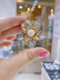 Lunachat Sterling Silver and Crystal Pearl Brooch Milano 8