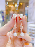 Pivoine Milano Sterling Silver and Crystal Bridal Earclips 160