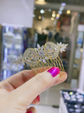 Pivoine Bridal Tiara Milano Sterling Silver and Crystal Handmade Hairpiece 50*