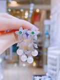 Lunachat 日本工藝925純銀8-8.5mm 日本Akoya 珍珠花耳環