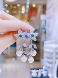 Lunachat 日本工藝925純銀8-8.5mm 日本Akoya 珍珠花耳環