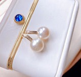 Lunachat 18K GOLD 12.5mm 強光南洋白珍珠耳環*