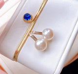 Lunachat 18K GOLD 12.5mm 強光南洋白珍珠耳環*