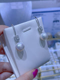 Lunachat 意大利工藝925純銀12-13mm 強光南洋白珍珠耳環