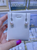 Lunachat 日本工藝925純銀9-10mm 淡水珍珠耳環