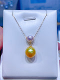 Lunachat 18K GOLD 強光 7mm 日本 Akoya 珍珠 11-12mm 南洋金珍珠頸鍊