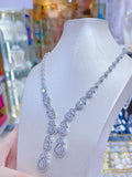 Pivoine Milano Sterling Silver and Crystal Bridal Necklace 1