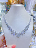 Pivoine Milano Sterling Silver and Crystal Bridal Necklace  | 新娘首飾｜婚嫁首飾 | 結婚頸鏈 |結婚首飾| 婚紗頸鏈| 新娘頸鏈|Bridal Necklace | Wedding Necklace