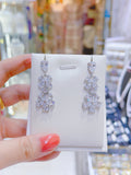 Pivoine Milano Sterling Silver and Crystal Bridal Earrings 158