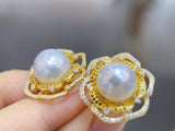 南洋珍珠耳環| 結婚禮物首飾｜珍珠耳環｜Akoya pearl earrings｜大溪地珍珠耳環｜