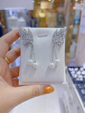Pivoine Milano Sterling Silver and Crystal Bridal Earrings 74