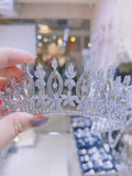 Pivoine Bridal Tiara Milano Sterling Silver and Crystal Princess Crown 58
