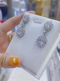 Pivoine Milano Sterling Silver and Crystal Bridal Earrings 10