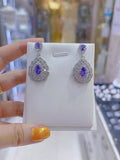Pivoine Milano Sterling Silver and Crystal Bridal Earrings 80
