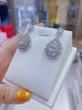 Pivoine Milano Sterling Silver and Crystal Bridal Earrings 78