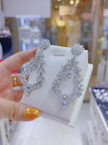 Pivoine Milano Sterling Silver and Crystal Bridal Earrings 127
