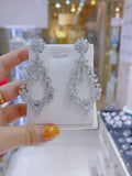 Pivoine Milano Sterling Silver and Crystal Bridal Earrings 127