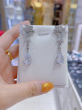 Pivoine Milano Sterling Silver and Crystal Bridal Earrings 105