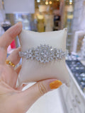 Pivoine Milano Sterling Silver and Crystal Bridal bracelet | 結婚水晶手鍊|Wedding Bracelet|Bridal Bracelet | 婚紗手鍊