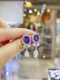 Pivoine Milano Sterling Silver and Crystal Bridal Earrings 139