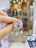 Pivoine Milano Sterling Silver and Crystal Bridal Earrings 136
