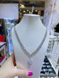 Pivoine Milano Sterling Silver and Crystal Bridal Necklace 8