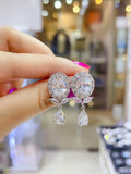 Pivoine Milano Sterling Silver and Crystal Bridal Earrings 136