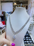 Pivoine Milano Sterling Silver and Crystal Bridal Necklace 8