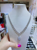 Pivoine Milano Sterling Silver and Crystal Bridal Necklace 8