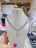 Pivoine Milano Sterling Silver and Crystal Bridal Necklace 33