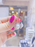 Lunachat 925純銀9-10mm 澳白珍珠耳環
