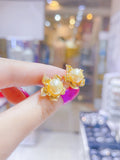 Lunachat 意大利925純銀9-10mm 南洋金珍珠耳環