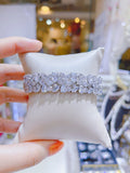 Pivoine Milano Sterling Silver and Crystal Bridal bracelet | 結婚水晶手鍊|Wedding Bracelet|Bridal Bracelet | 婚紗手鍊