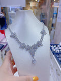 Pivoine Milano Sterling Silver and Crystal Bridal Necklace 23*