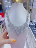 Pivoine  Milano Sterling Silver and Crystal Bridal Necklace 13