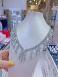 Pivoine Milano Sterling Silver and Crystal Bridal Necklace 21*