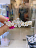 Pivoine Bridal Tiara Milano Pearl and Crystal Handmade Hairclips 10*