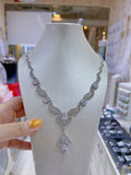Pivoine Milano Sterling Silver and Crystal Bridal Necklace 25