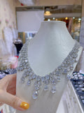 Pivoine Milano Sterling Silver and Crystal Bridal Necklace 4*