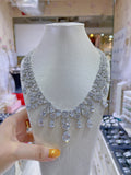 Pivoine Milano Sterling Silver and Crystal Bridal Necklace 4*