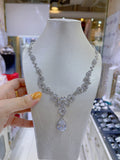 Pivoine Milano Sterling Silver and Crystal Bridal Necklace 7*