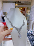 Pivoine Milano Sterling Silver and Crystal Bridal Necklace 7*