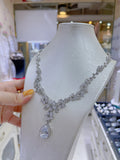 Pivoine Milano Sterling Silver and Crystal Bridal Necklace 7*