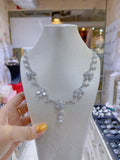 Pivoine Milano Sterling Silver and Crystal Bridal Necklace 24*