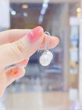 Lunachat 日本925純銀10-11mm淡水珍珠耳環