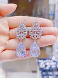 Pivoine Milano Sterling Silver and Crystal Bridal Earrings 100