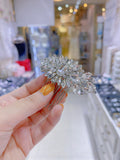 Pivoine Bridal Tiara Milano Sterling Silver and Crystal Handmade Hairpiece 22