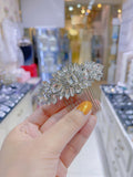 Pivoine Bridal Tiara Milano Sterling Silver and Crystal Handmade Hairpiece 22